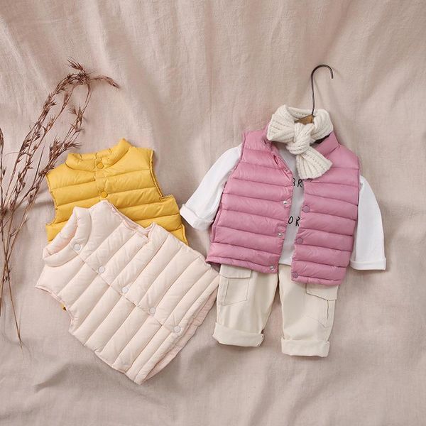 waistcoat girls pink down vest light thin baby sleeveless jacket warm soft spring coats autumn infant cardigan classical outerwear, Camo